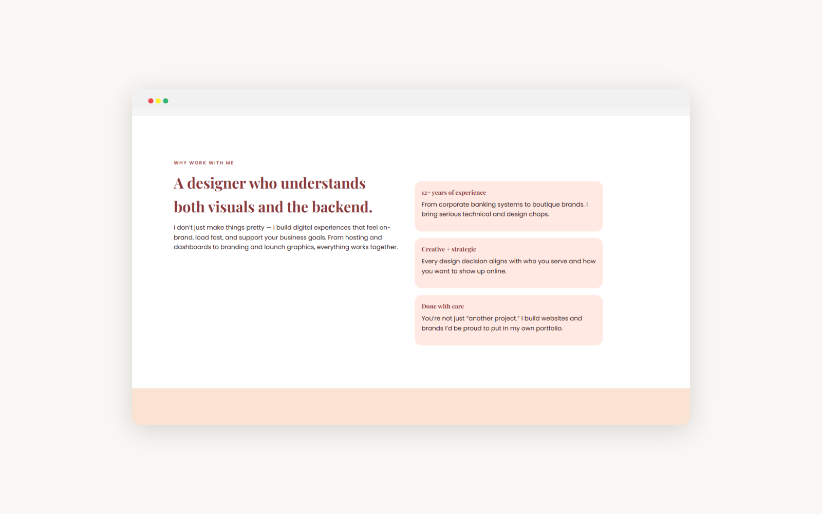 M Square Designz homepage design